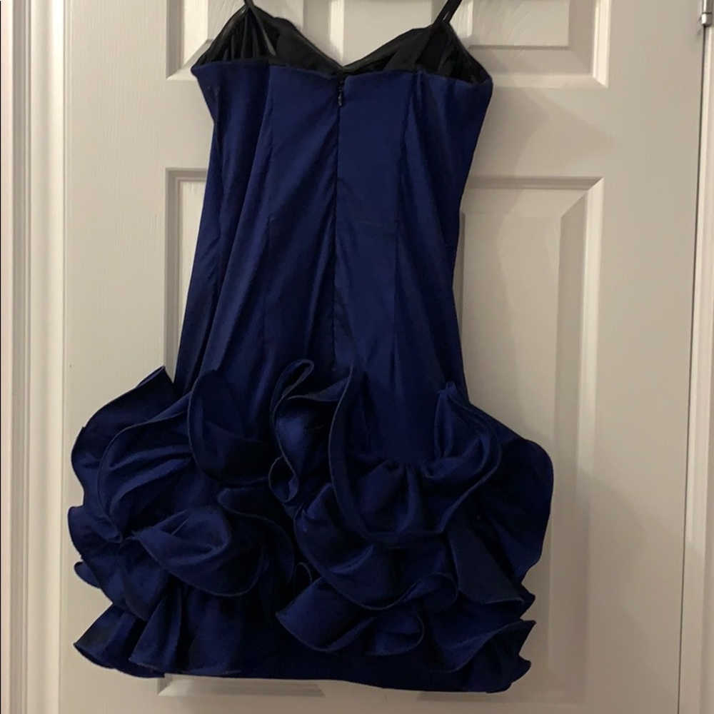 Midnight Blue Formal Strapless Dress - Picture 4 of 5